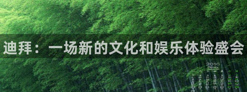 杏宇电子游戏官网：迪拜：一场新的文化和娱乐体验盛会
