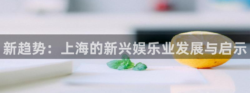 壹号app下载：新趋势：上海的新兴娱乐业发展与启示